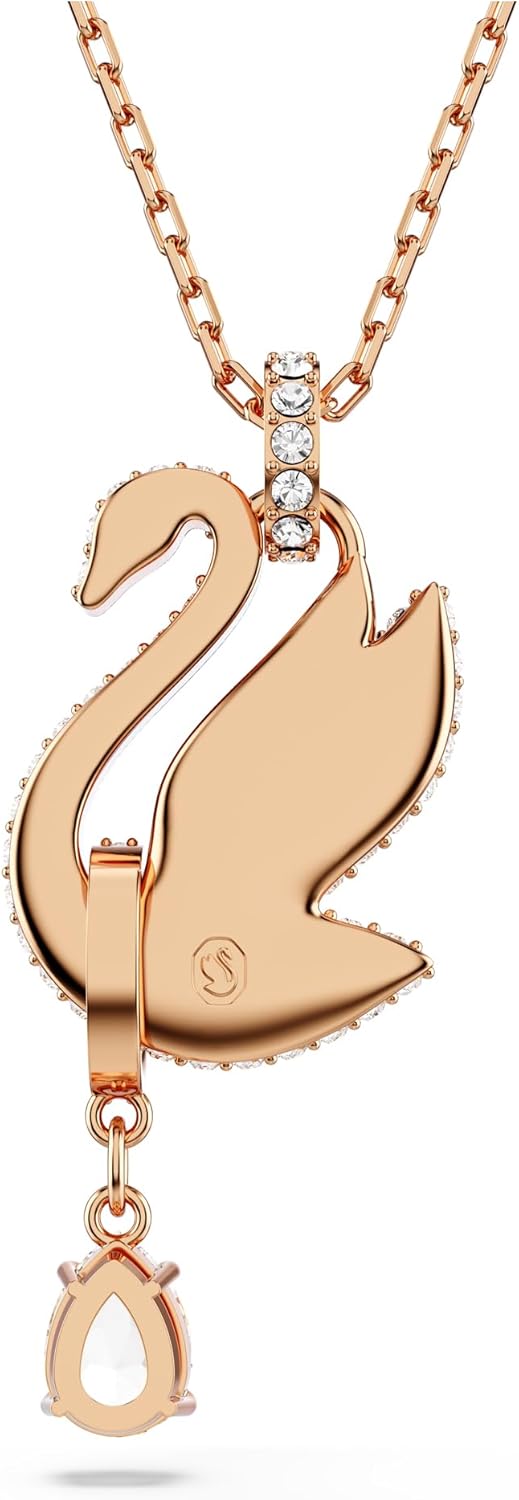 Swan Pendant with Pear Cut Crystal
