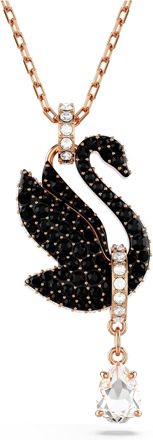 Swan Pendant with Pear Cut Crystal